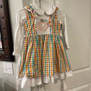 Girls pumpkin dress